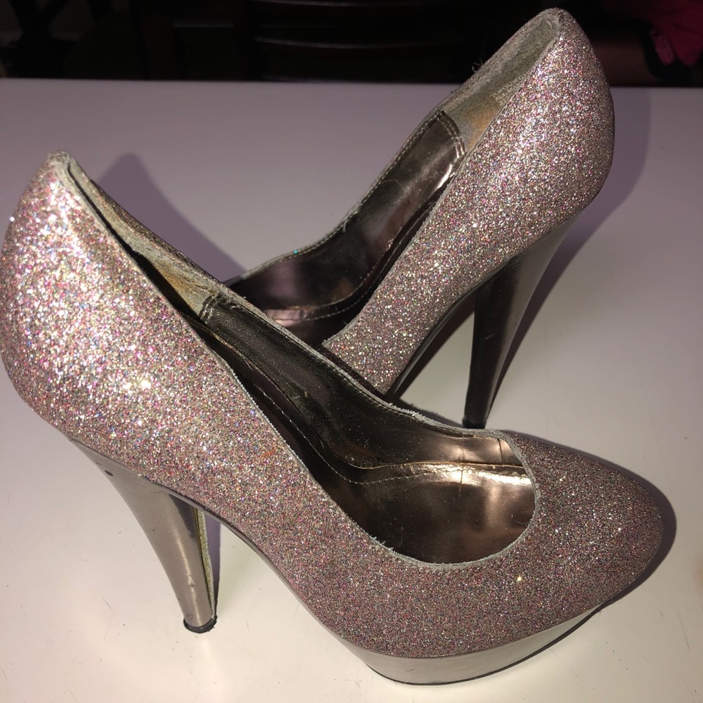 Anna Michelle platforms glitter high heels